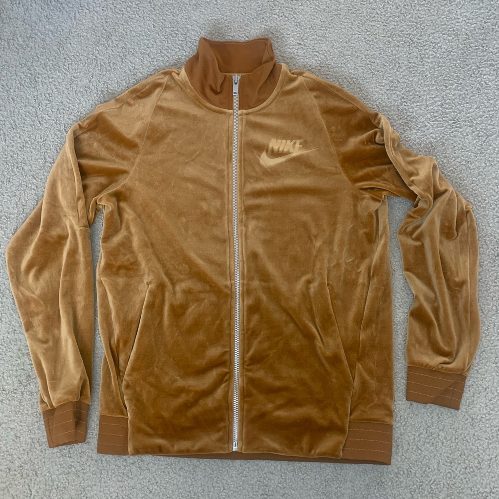 Nike Brown Velour Track Jacket
